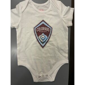 MLS Colorado Rapids Infant Bodysuit White Short Sleeve One Piece 6 Months